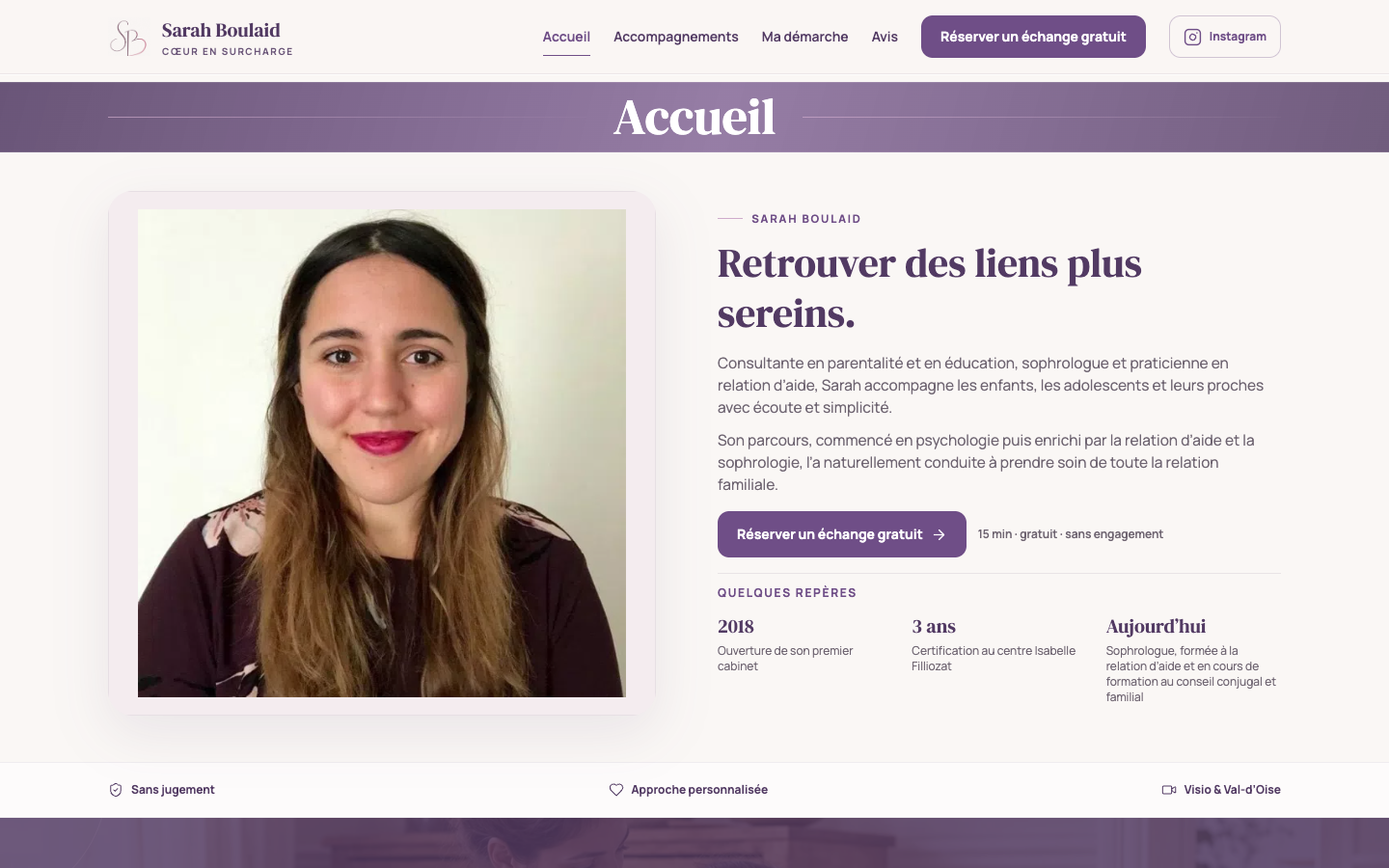Aperçu complet du site Cœur en surcharge